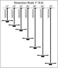  360005BSS - Fan Down Rod 60 Inch