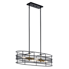  43595BK - Piston™ 4 Light Oval Chandelier Black