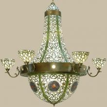  111778 - 72"W Grand Tulip Medallion 6 Arm Chandelier