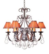  115435 - 28" Wide French Elegance 6 Light Chandelier