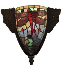  128165 - 15" Wide Tiffany Dragonfly Wall Sconce