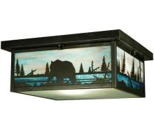  136988 - 16"Sq Bear Creek Flushmount