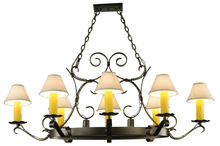  141127 - 56"L Handforged Oval 8 LT W/Downlights Chandelier