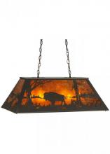  150711 - 33"L Buffalo at Lake Oblong Pendant