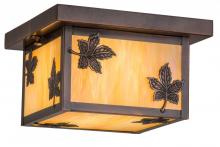  168726 - 10"Sq Hyde Park Maple Leaf Flushmount