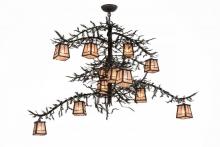  173025 - 48"W Pine Branch Valley View 12 LT Chandelier