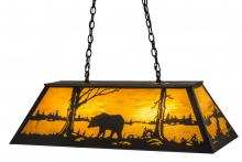  173487 - 39"L Bear at Lake Oblong Pendant