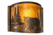  174065 - 12" Wide Lone Bear Left Wall Sconce