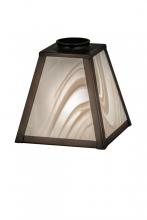  175417 - 6"Sq Metro White Baroque Shade