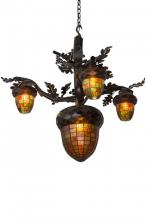  180444 - 48" Wide Acorn Branch 4 Light Chandelier