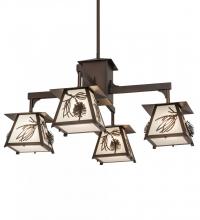  181548 - 40"W Scotch Pine 4 LT Chandelier