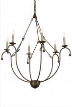  182548 - 32"W Vienna 6 LT Chandelier