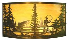  19924 - 42"W Fly Fishing Creek Wall Sconce