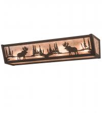 Meyda Blue 200615 - 24" Wide Moose at Lake Vanity Light