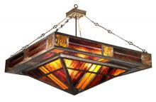  22865 - 36"Sq Bungalow Rose Inverted Pendant