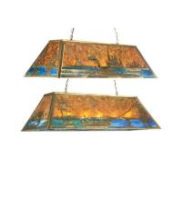  23752 - 42"L Trout & Fisherman Oblong Pendant