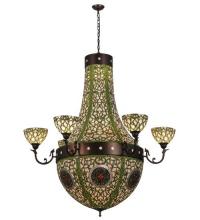  38465 - 60"W Grand Tulip Medallion 6 Arm Chandelier