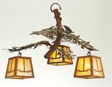  52350 - 28"W Pine Branch Valley View 3 LT Chandelier