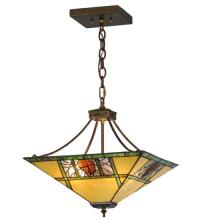  68064 - 17"Sq Pinecone Ridge Inverted Pendant