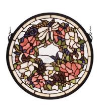  79836 - 15"W X 15"H Wreath Stained Glass Window