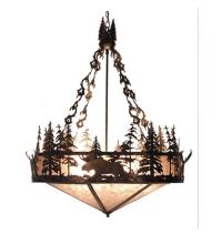  81428 - 40"W Moose at Dusk Inverted Pendant