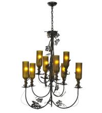  99035 - 34" Wide Tuscan Vineyard 9 LT Wine Bottle Chandelier