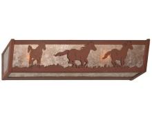  99070 - 24"W Running Horses Vanity Light