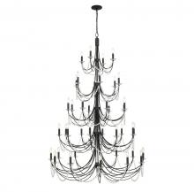  350C40CB - Brentwood 40-Lt 5-Tier Chandelier - Carbon