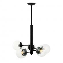  373C05BL - Mid-Century 5-Lt Chandelier - Black