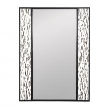  380MI30BMBFG - Estela 30x40 Rectangular Wall Mirror - Matte Black/French Gold