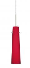  1BT-5674RM-LED-SN - Besa Camino Pendant Satin Nickel Ruby Matte 1x5W LED