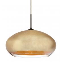  1JC-4345GF-LED-BR - Besa Brio 14 Pendant Bronze Gold Foil 1x9W LED