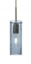  1JC-JUNI10BL-BR - Besa, Juni 10 Cord Pendant, Blue Bubble, Bronze, 1x60W Medium Base