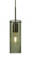  1JC-JUNI10MS-BR - Besa, Juni 10 Cord Pendant, Moss Bubble, Bronze, 1x60W Medium Base