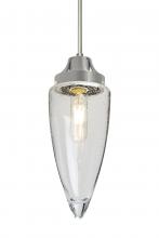  1JC-SULUCL-EDIL-SN - Besa, Sulu Cord Pendant, Clear Bubble, Satin Nickel Finish, 1x4W LED Filament