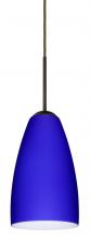  1JT-1511CM-BR - Besa Riva 9 Pendant Bronze Cobalt Blue Matte 1x75W Medium Base