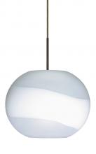  1JT-477699-BR - Besa Pendant Luna Bronze Opal Frost 1x100W Medium Base