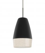  1JT-ABU12BK-LED-BR - Besa, Abu 12 Cord Pendant, Black/Glitter, Bronze Finish, 1x9W LED