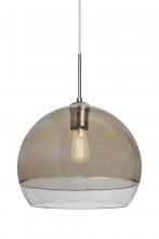  1JT-ALLY12SM-EDIL-SN - Besa, Ally 12 Cord Pendant, Smoke/Clear, Satin Nickel Finish, 1x5W LED Filament