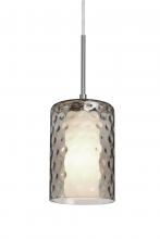  1JT-ESASM-SN - Besa, Esa Cord Pendant, Smoke, Satin Nickel Finish, 1x60W Medium Base