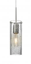  1JT-JUNI10CL-SN - Besa, Juni 10 Cord Pendant, Clear Bubble, Satin Nickel, 1x60W Medium Base