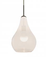  1JT-LEONMW-LED-BR - Besa, Leon Cord Pendant, Milky White, Bronze Finish, 1x9W LED