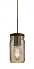  1JT-MILO4SM-EDIL-BR - Besa Pendant Milo 4 Bronze Smoke 1x5W LED Filament