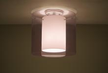  1KM-A18407-LED-SN - Besa Ceiling Pahu 12 Satin Nickel Transparent Amethyst/Opal 1x11W LED