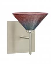  1SW-117681-LED-SN-SQ - Besa Wall With SQ Canopy Kona Satin Nickel Sunset 1x5W LED