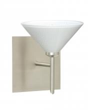  1SW-282453-LED-SN-SQ - Besa Wall With SQ Canopy Kona Satin Nickel White Starpoint 1x5W LED