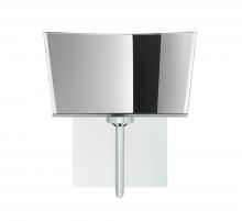  1SW-6773MR-LED-CR-SQ - Besa Groove Wall With SQ Canopy 1SW Mirror-Frost Chrome 1x5W LED