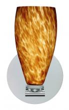  1SX-719818-LED-PN - Besa Wall Karli Polished Nickel Amber Cloud 1x5W LED