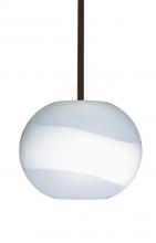  1TT-477699-LED-BR - Besa Luna LED Pendant Opal Frost Bronze 1x9W LED