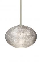  1TT-4912GL-SN - Besa Stem Pendant Pape 10 Satin Nickel Glitter 1x75W Medium Base